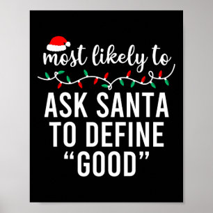 Most Likely To Christmas  Matching Family Pyjamas  Poster