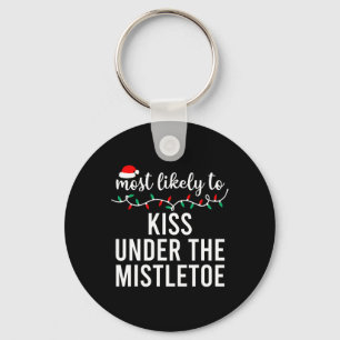 Most Likely To Christmas Shirt Matching Family Paj Key Ring