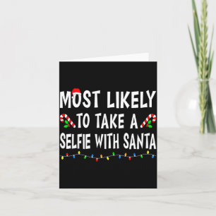Most Likely To Christmas Xmas Pajamas Funny Matchi Card