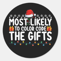 Most Likely To Colour Code The Gifts Christmas Hol