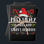 Most Likely To Dance With Santa’s Reindeer Family Wrapping Paper Sheet<br><div class="desc">Most Likely To Dance With Santa’s Reindeer Family</div>