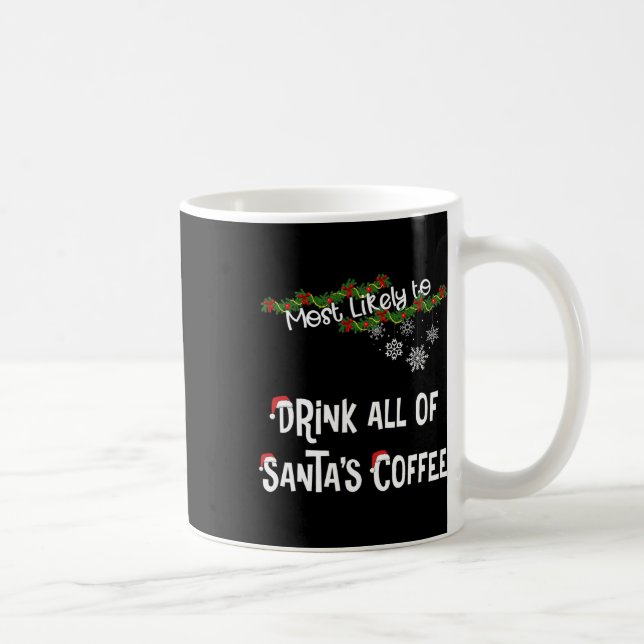Most Likely To Drink All Of Santa’s Coffee Matchin Mug (Right)