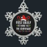 Most Likely To Drink All The Champagne Xmas Drink Snowflake Pewter Christmas Ornament<br><div class="desc">Most Likely To Drink All The Champagne Christmas Funny</div>