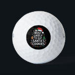 Most Likely To Eat Santas Cookies Family Christmas Golf Balls<br><div class="desc">Most Likely To Eat Santas Cookies Family Christmas matching</div>