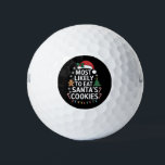 Most Likely To Eat Santas Cookies Family Christmas Golf Balls<br><div class="desc">Most Likely To Eat Santas Cookies Family Christmas matching</div>