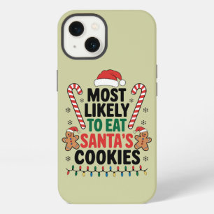 Most Likely To Eat Santas Cookies Family Christmas iPhone 13 Case