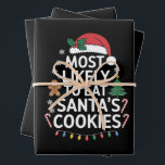 Most Likely To Eat Santas Cookies Family Christmas Wrapping Paper Sheet<br><div class="desc">Most Likely To Eat Santas Cookies Family Christmas matching</div>