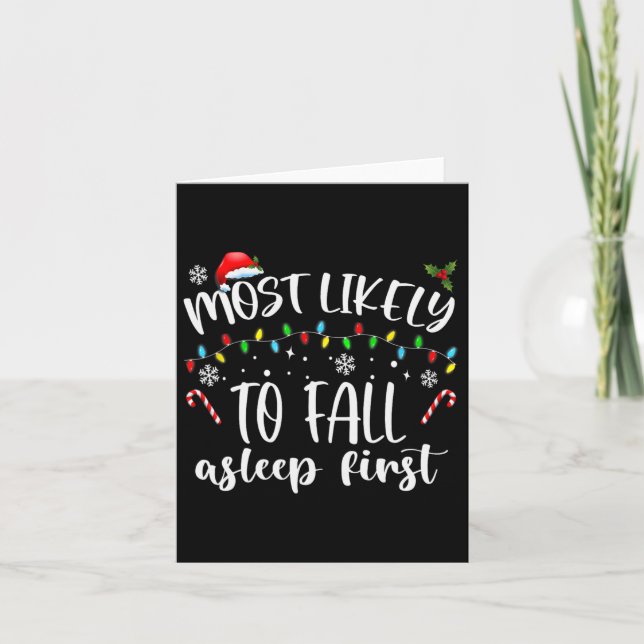 Most Likely To Fall Asleep First  Card (Front)