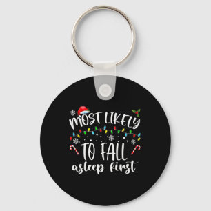 Most Likely To Fall Asleep First Key Ring