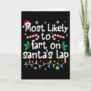 Most Likely To Fart On Santa's Lap Christmas Match Card