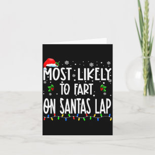 Most Likely To Fart On Santa's Lap Christmas Match Card