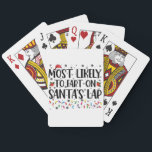 Most Likely To Fart On Santas Lap Family Christmas Playing Cards<br><div class="desc">Most Likely To Fart On Santas Lap Family Christmas</div>