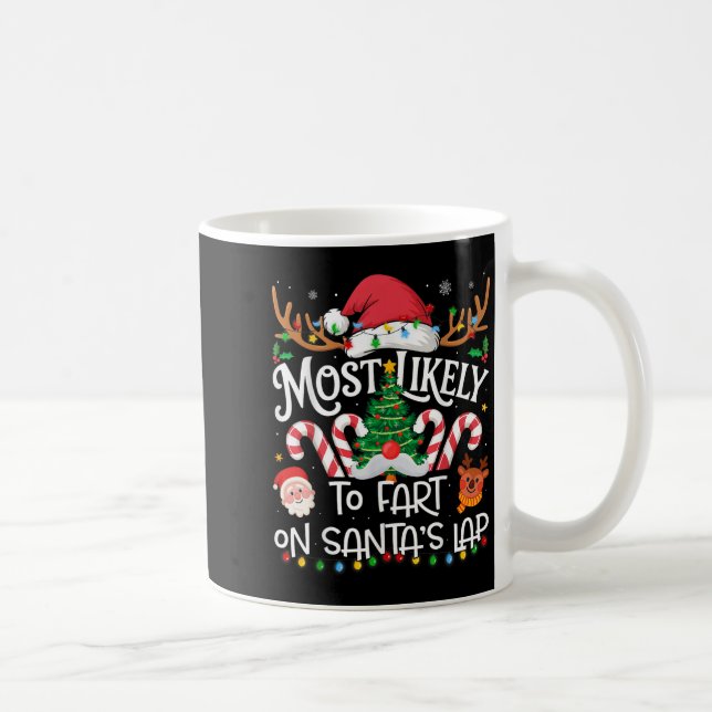 Most Likely To Fart On Santa's Lap Family Matching Coffee Mug (Right)