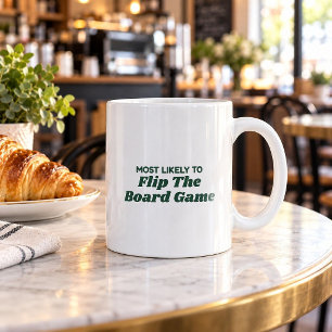 Most Likely To Flip The Board Game Christmas Mug