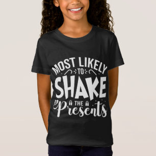 Most Likely To Funny Christmas Humour PJs Family M T-Shirt