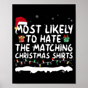 most likely to hate the matching christmas s fami poster