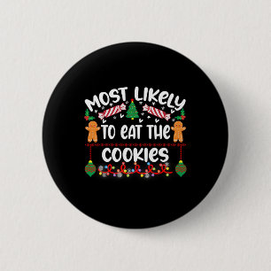 Most Likely To Hate This Xmas Pajamas Family Chris 6 Cm Round Badge