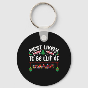 Most Likely To Hate This Xmas Pyjamas Family Chri Key Ring