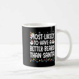 Most Likely To Have A Better Beard Than Santa Chri Coffee Mug