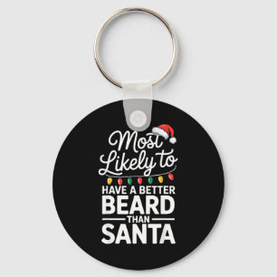 Most Likely To Have A Better Beard Than Santa Funn Key Ring