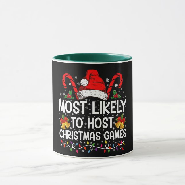 Most Likely To Host Christmas Games Family Mug (Center)