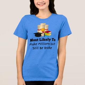 Most likely to make millions Graduation Tri-Blend Shirt