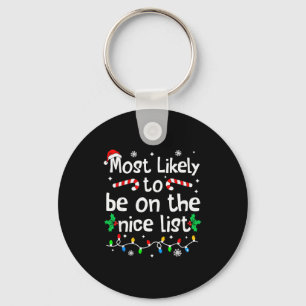 Most Likely To Make The Good List Christmas Matchi Key Ring