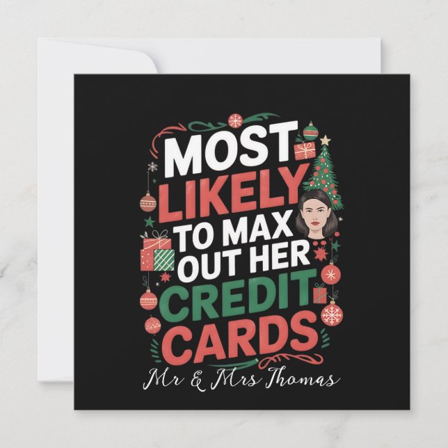 Most Likely to Max Out Her Credit Cards  (Front)
