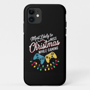 Most Likely To Miss Christmas While Gaming Gamer Case-Mate iPhone Case