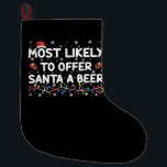 Most Likely To Offer Santa A Beer Christmas Lights<br><div class="desc">Most Likely To Offer Santa A Beer Christmas Lights Santa Hat</div>