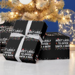 Most Likely To Offer Santa A Beer Christmas Lights Wrapping Paper<br><div class="desc">Most Likely To Offer Santa A Beer Christmas Lights Santa Hat</div>