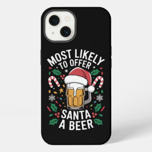 Most Likely To Offer Santa a Beer Family Matching iPhone 13 Case