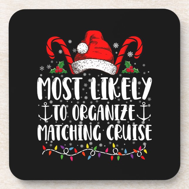 Most Likely To Organise Matching Cruise  Coaster (Front)