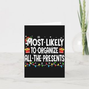 Most Likely To Organize All The Christmas Pajamas  Card