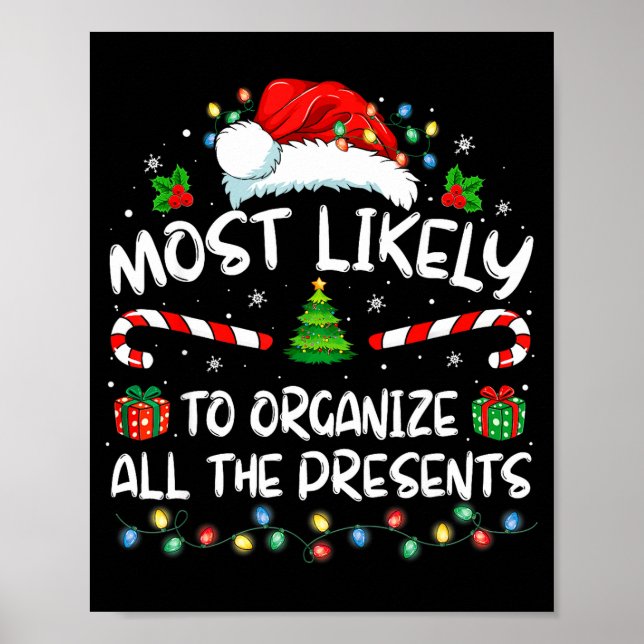 Most Likely To Organize All The Family Christmas  Poster (Front)