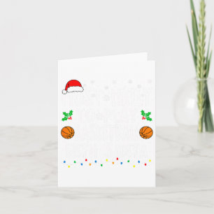 Most Likely To Play Basketball With Santa Family C Card