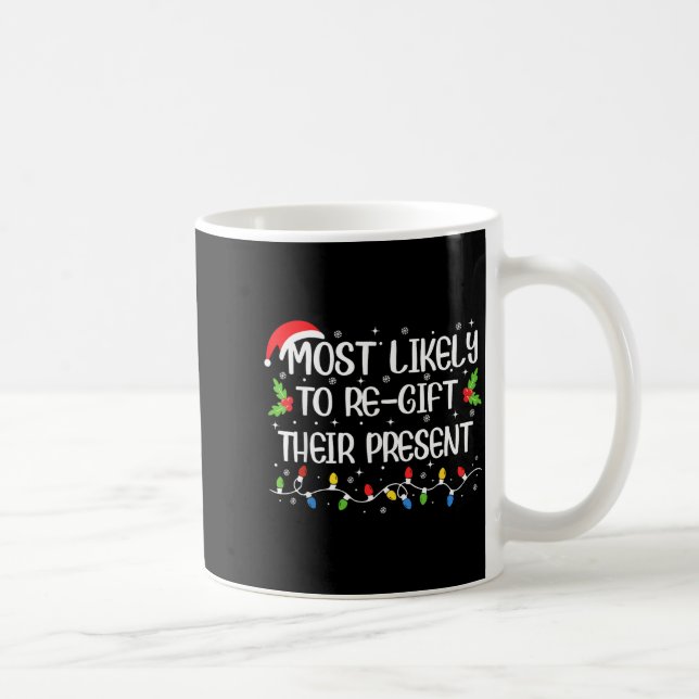 Most Likely To Re-gift Their Funny Christmas Outfi Coffee Mug (Right)