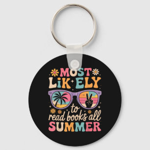 Most Likely To Read Books Summer Teacher Student Key Ring
