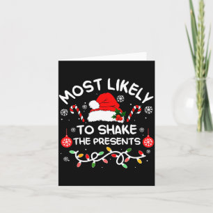 Most Likely To Shake The Xmas Family Matching 2025 Card