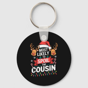 Most Likely To Sil The Cousin Christmas Party Fami Key Ring