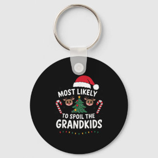 Most Likely To Sil The Grandkids Christmas Days Hu Key Ring
