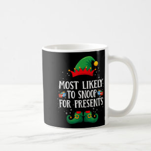 Most Likely To Snoop For Matching Christmas Elf  Coffee Mug