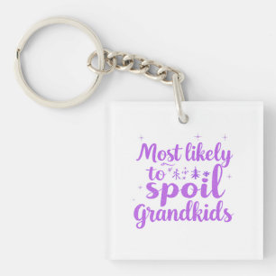 Most Likely To Spoil The Grandkids Family Joke Key Ring