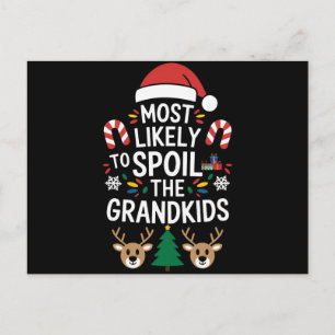 Most Likely To Spoil The Grandkids Family Joke Postcard