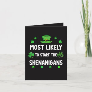 Most Likely to Start The Shenanigan Holiday Card