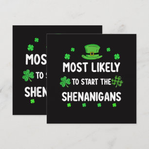 Most Likely to Start The Shenanigan Invitation