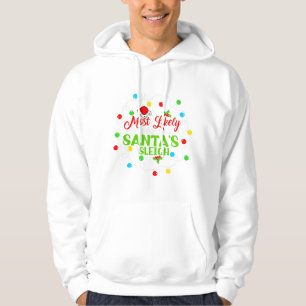 Most Likely To Steal Santa's Sleigh Xmas Santa Hat Hoodie