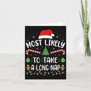 Most Likely To Take A Long Nap Family Christmas Jo Card