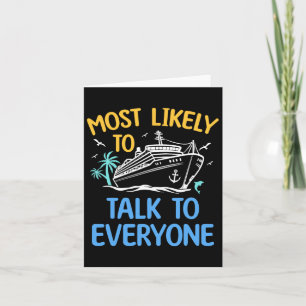 Most Likely To Talk To Everyone Matching Family Cr Card