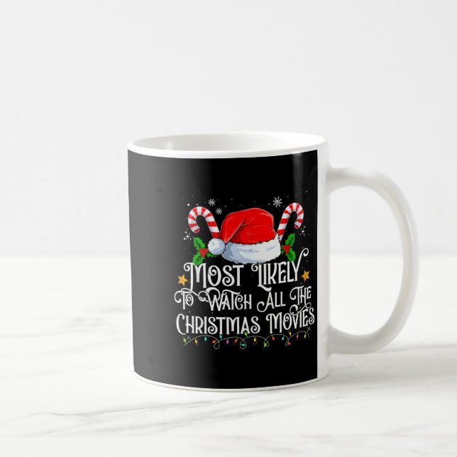 Most Likely To Watch All The Christmas Movie Match Coffee Mug (Right)